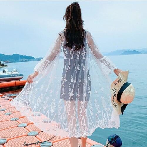 2021 Crochet Pareo Beach Cover Up Mesh Kimono Plage Robe Sex Sarongs Beachwear Swimsuit Tunic For Women Pareos De Playa Mujer