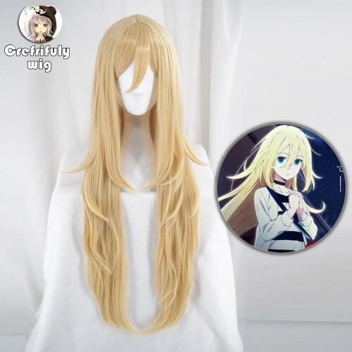 Angels of Death Rachel Gardner Ray Cosplay Wigs For Women 100cm Long Straight Layered Blonde Cosplay Wig Anime Synthetic Hair