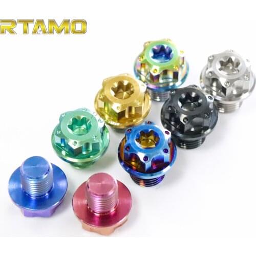 Titanium Alloy Oxygen O2 Sensor Bung Plug Bolt M12×1.25 for Exhaust Pipe Hex Bolt Bung Plug Head Exhaust for O2 Oxygen Sensor