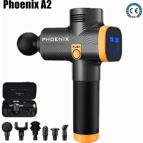 Phoenix A2 new massage muscle relaxation fascia gun recharges at home deep dynamic therapy vibrator box portable packaging