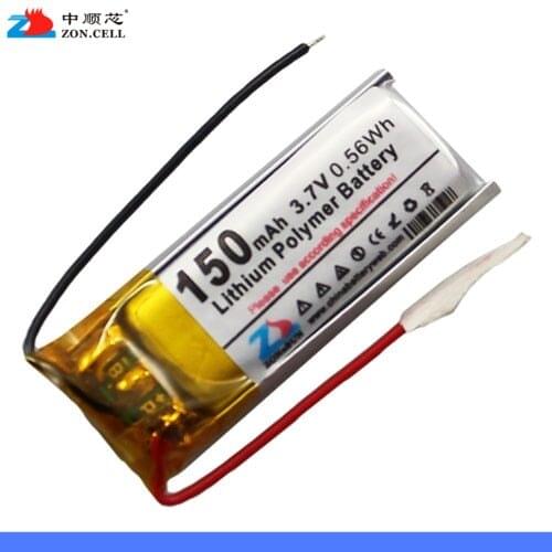In the core 3.7V 150mAh lithium polymer battery 421230 Bluetooth 401230 smart wearable recorder Rechargeable Li-ion Cell