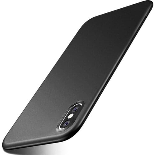Matte Soft TPU Black Slim Thin Phone Case Cover Compatible for iPhone X XR XS Max 8 7 6 6s Plus Shockproof Silicone Back Cover