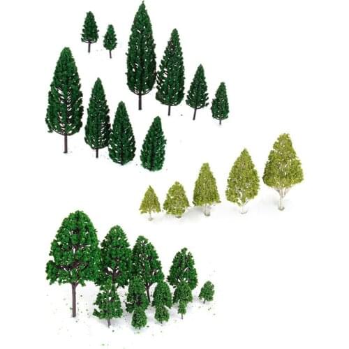 Mini Tree Set Scenery Architectural Landscape Model Trees Artificial Tree Fake Plant For Home Party Game Decoration