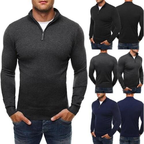 Men Turtleneck Sweater Warm Turtleneck High Quality Knit Sweater Casual Long Sleeve Homme Male Slim high-neck sweater great gift