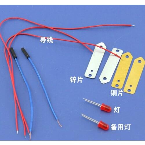 New Popular Science Toy Fruit Power Generation Experiment Equipment Models Building Kit Potatoes Battery Generator Lab Material