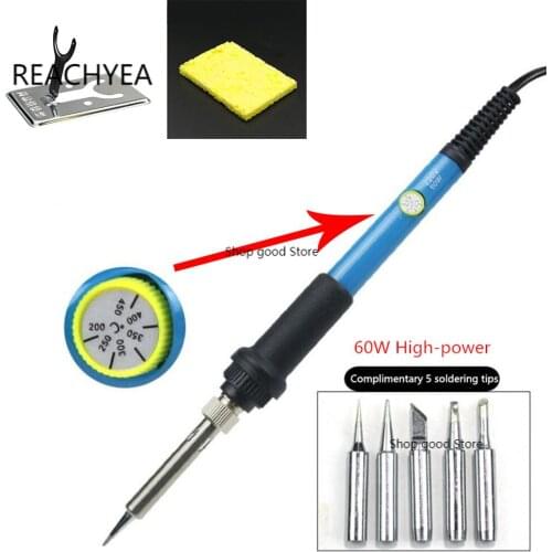 NEW Adjustable temperature electric soldering iron set 110V 220V 60W high power 936 welding electric soldering tin welding tool