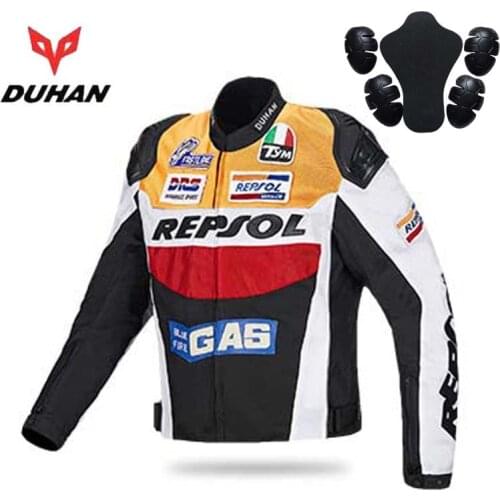 Autumn Winter DUHAN REPSOL motorcycle riding jacket man motorbike jackets personality sports motor clothes of 600D oxford