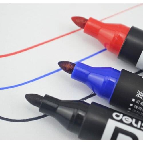 Oily Markers for White Board Waterproof Permanent Marker Pen Large Capacity Red Blue Color Highlighters 1pcs