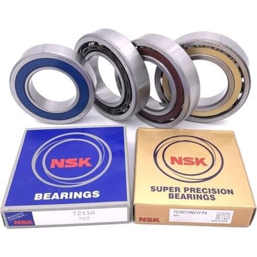 NSK Brand 1pcs 7207C B7207C T P4 DT 35x72x17 Angular Contact Bearings Speed Spindle Bearings CNC DT Configuration ABEC-7