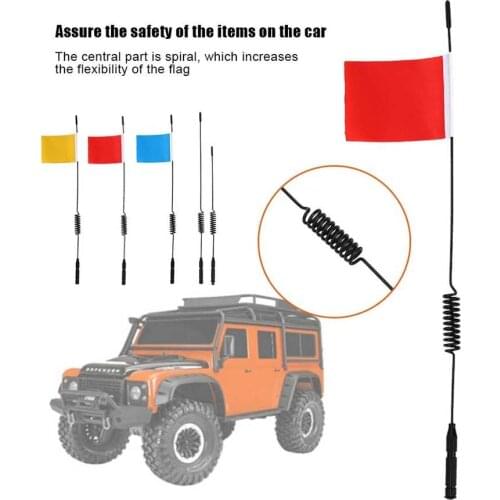 RC Climbing Car Flag Model Antenna L29cm Simulation Signal Line with Flag for RC Climbing Car