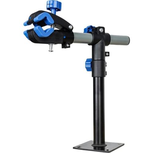 Adjustable Bicycle Wall Mount Rack Hanger Bike Repair Stand Maintenance Clamp Holder Garage Mechanic Workstand with Clamps