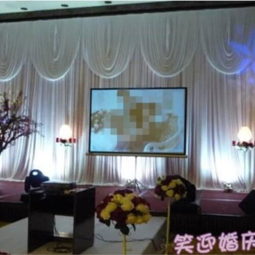 Luxury Fancy wedding backdrops,wedding stage drape decoration mariage,pure white wedding backdrop white curtain for wedding