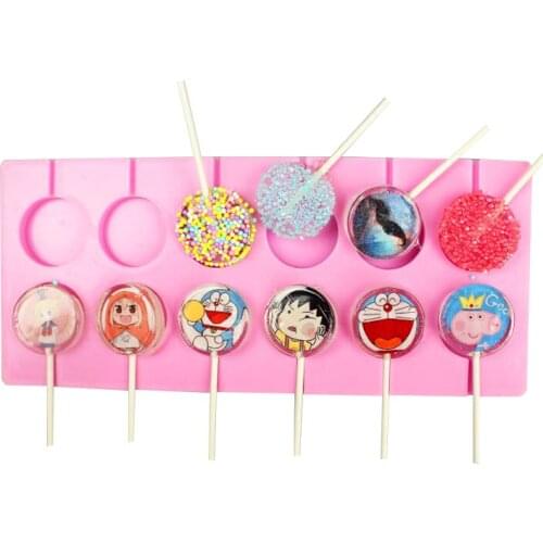 Silicone Round Lollipop Candy Cake Baking Molds Chocolate Cake Birthday Decorating Pastry Mould Silicone Lollipops Maker