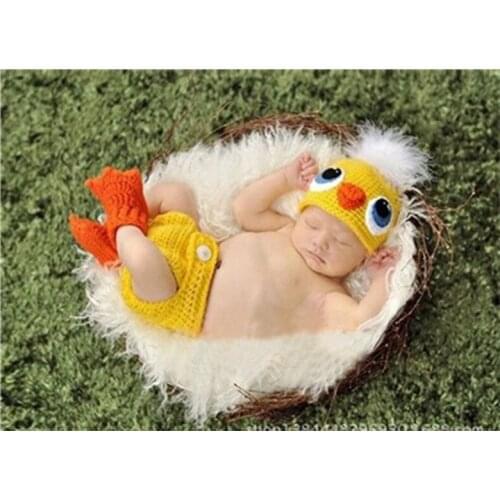 Newborn Baby Girl Boy Knit Handmade Crochet Photography Props Cute Cartoon Hat+pant Shower Gift Costume Sets Infant outfits