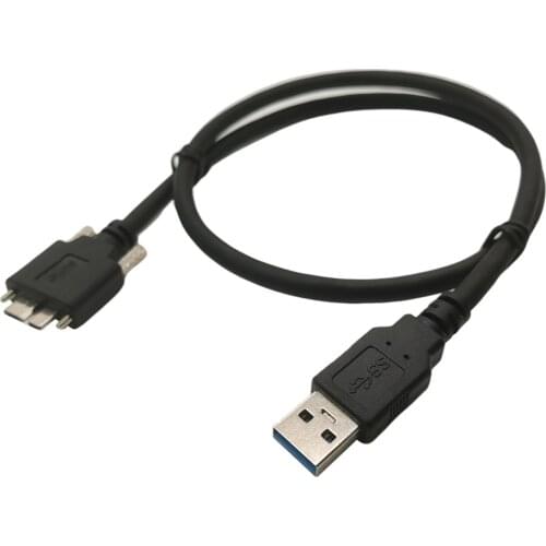USB 3.0 Type A to Micro B type cable (with locking screw) high-speed data cable to connect the mobile hard disk for Samsung note
