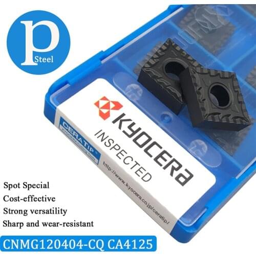 10PCS CNMG120404 CQ CA4125 External Turning Tools Kyocera High quality CNMG 120404 Carbide insert Lathe cutter Tool For Steel