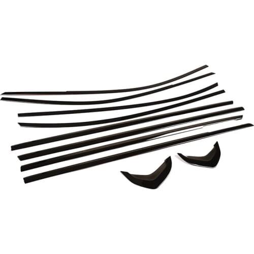For BMW 3 Series 2020 Window Trim Strip Stainless Steel Black Titanium 10-Piece Set