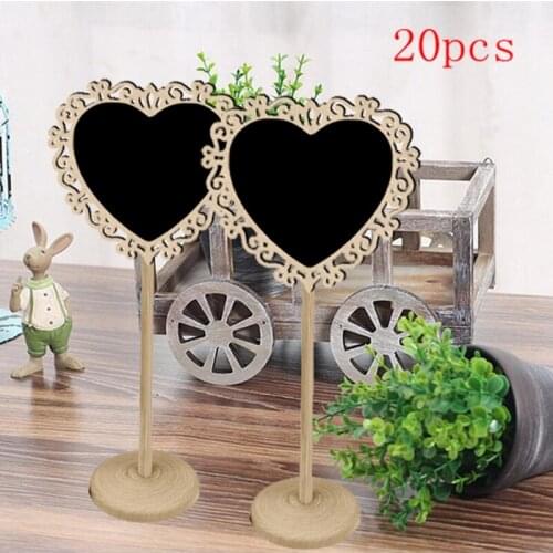 20 pcs stand mini chalkboards message board signs wooden wedding table numbers wedding decoration