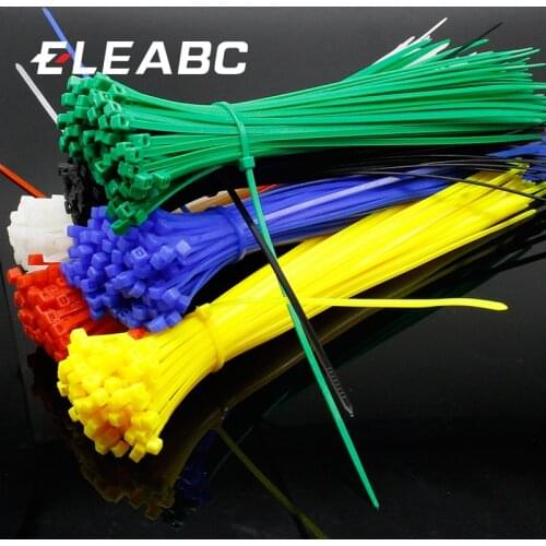 200mm Self locking Nylon Cable Ties 8 inch 100Pcs 12 color Plastic Zip Tie 18 lbs black wire binding wrap straps UL Certified