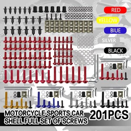 201PCS Motorcycle Accessories Aluminum Fairing Bolt Screws Kit Fit For CBR600RR CBR600 F2 F3 F4 F4I F5 CBR1000RR CBR 1000