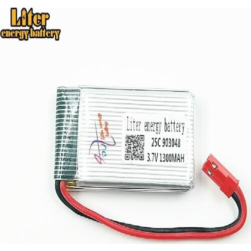 3.7V 1300mAH discharge JST plug / SM Plug 903048 25C for Remote-controlled aircraft and helicopter accessories