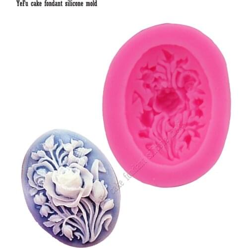 3D Rose Flower Silicone Mold Gum Paste Fondant Cake Decorating Sugarcraft Baking Tools cupcake molds F0802