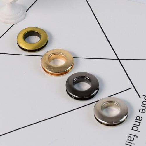 4 Sets 10mm DIY Screw Metal Eyelets Round Shape Airhole Clavus 4 Color Metal Rings For DIY Handbag Accessories #D