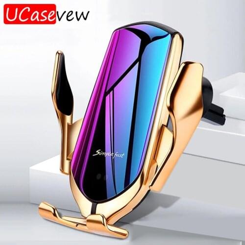 R1 Car Wireless Charger for Xiaomi 10T 9 Huawei P40Pro 10W Fast Wireless Charging Car Stand Holder for SamsungS21 S20 S10 Xiaomi