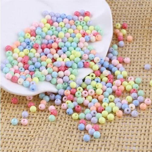 Free shipping 4mm 300pcs 28 colors, Acrylic Candy Beads,Round Shape Beads, Kids Beads, bracelet necklace Jewelry Making DIY