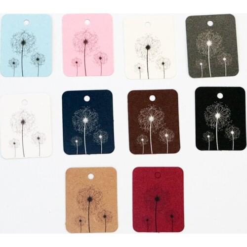 Free Shipping Small Paper Tag 2.6x3.3cm 200pcs/lot Colorful Print Dandelion Price Label Tags For Clothes Holiday Decoration