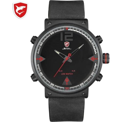 Latest Shark Sport Watch White Outdoor Hiking Men Digital Date LCD Electronic Quartz Steel Band Watchs Chronograph Clock DESH112