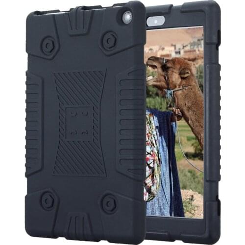 New Armor Tablet Case For Kindle Fire HD 8 HD8 2018 8.0 inch Baby Safe Shockproof Soft Silicone protective Case + FilmPen