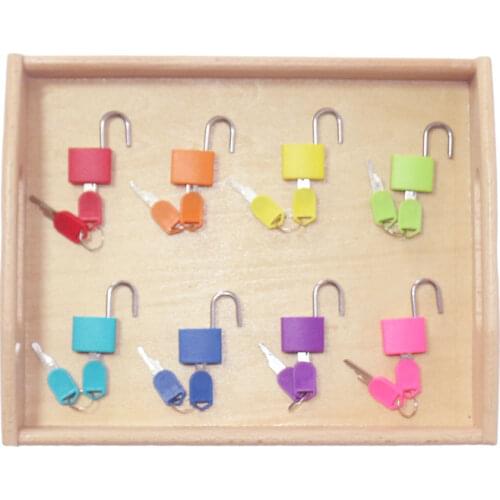 Wooden Montessori Tray with Lock Educational Toys For Children Practical Life Montessori Preschool Learning Materials Yl1164H