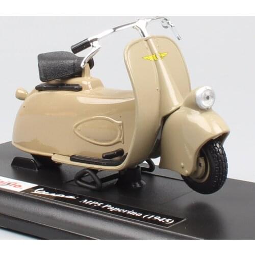 Kids 1:18 scale vintage classic maisto Piaggio Vespa MP5 Paperino 1945 motorcycle diecast bike toys models Street Free wheels