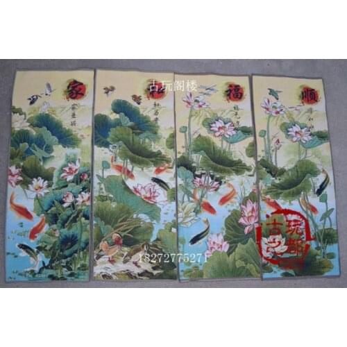 Chinese Boutique collection the Embroidery painting Lotus diagram