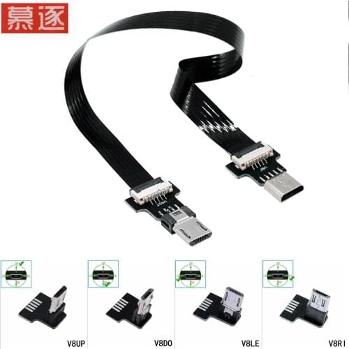 FPC Micro USB männlich zu weiblich USB 2,0 FPV kurze kabel converter erweiterung adapter 5CM 10CM 25cm 50cm 80CM 100CM