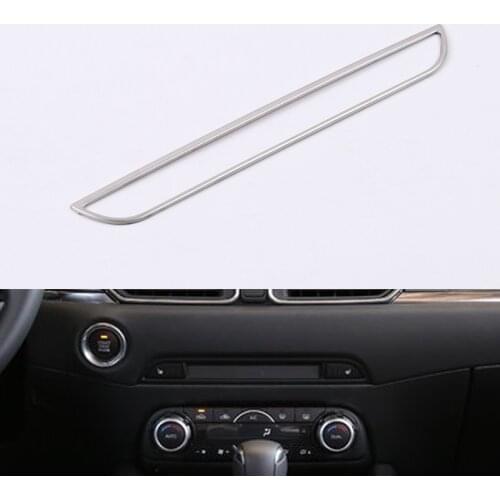 Chrome For MAZDA CX-5 CX5 CX 5 2017 2018 Middle Console CD Dashboard Trim Sticker