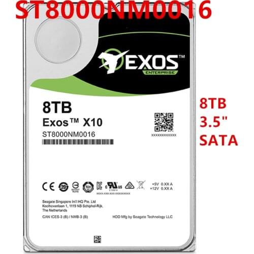 New HDD For Seagate 8TB 3.5" SATA 6 Gb/s 256MB 7200RPM For Internal Hard Disk For Enterprise Class HDD For ST8000NM0016