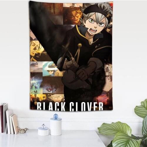 Japan Anime Black Clover Tapestry Wall Hanging Cloth Customized Ghost Background Room Decoration Art Painting
