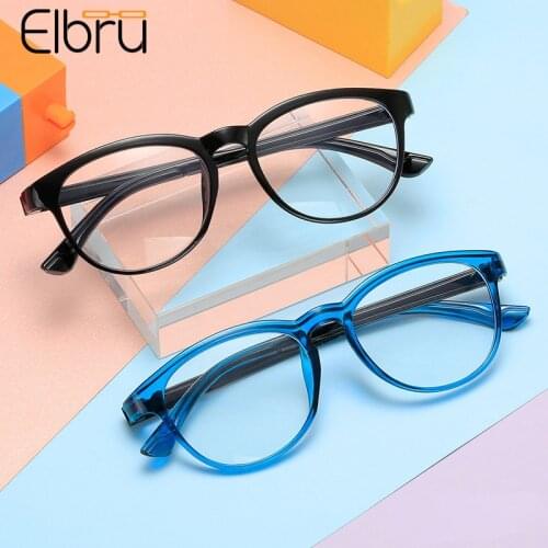 Elbru Kid Computer Glasses Frame Anti Blue Light Student Plain Glasses Children Ultralight Clear Lens Goggles For Boys And Girls
