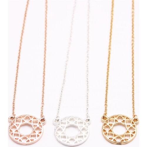 Hollow out pendant necklace Astrology Compass necklaces for women and color