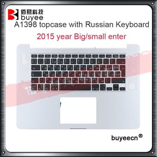 RU Original New A1398 topcase Palmrest 2015 year For Macbook Pro Retina 15.4'' A1398 Top Case Russian Keyboard Backlight