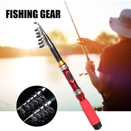 Hot 1m-2.1m Telescopic Fishing Rod Travel Portable Sea Fishing Pole for Freshwater Saltwater N66