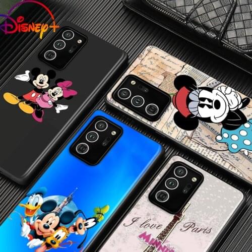 Mickey Mouse Disney Shockproof Cover for Samsung Galaxy S21 S20 FE Ultra Lite S10 5G S10E S9 S8 Plus Black Phone Case