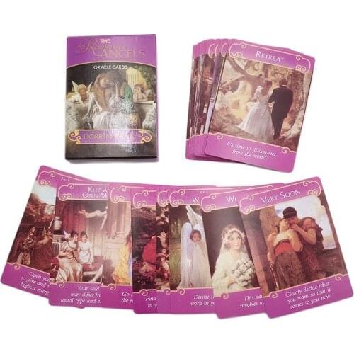 Romantic Angel Oracle Cards Love Divination Fate Tarot Cards Deck 44 Deck English Version Online Manual For Party Entertainment