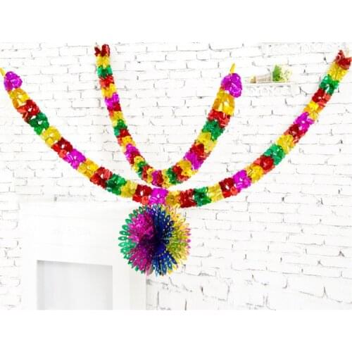 Wedding Accessory 2PCS 3M Streamers Garland Ribbons Home Decoration Party Stage Decorate Colored Bar Christmas Tree Decoration