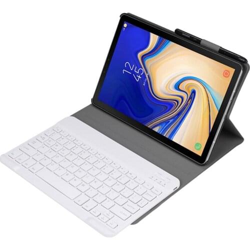 PU Leather Case Smart Cover with Detachable Bluetooth Keyboard and Pen Holder for Samsung Galaxy Tab A 10.1 2019 T510 T515+Pen