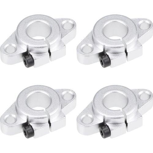 Uxcell 4 pcs 13mm Shaft Support SHF13 Flange Mount Linear Motion Slide Rail Guide Blocks for CNC 3D Printer for Home Garden