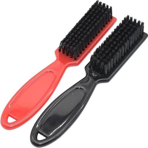 Fade Brush Comb Scissors Cleaning Brush Barber Shop Skin Fade Vintage Oil Head Shape Carving Cleaning Brush Barber Accessories
