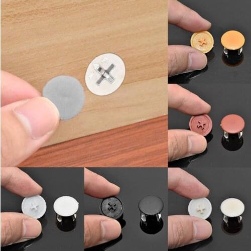 100Pcs Screw Protective Cap Covers Self-tapping Snap Cap Decor Furniture Hardware Nuts Covers Bolts Exterior Hinged Ornament